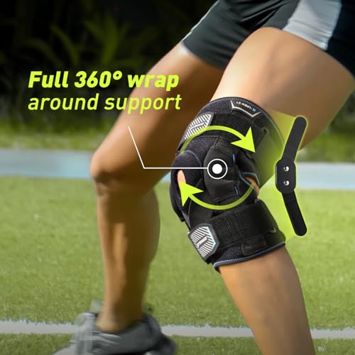 LETSHAKE Hinged Knee Brace for Men Women Adjustable Knee Support with Side Stabilizers for Knee Pain Relief, Meniscus Tea...
