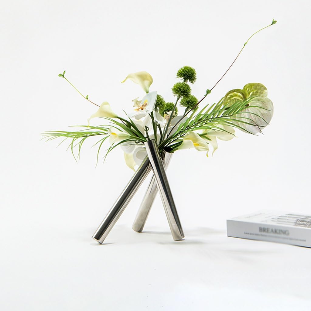 Light Luxury Creative Round Tube Simulation Flower Art Decoration Sample Room Living Porch Arrangement Simple Fake Plants