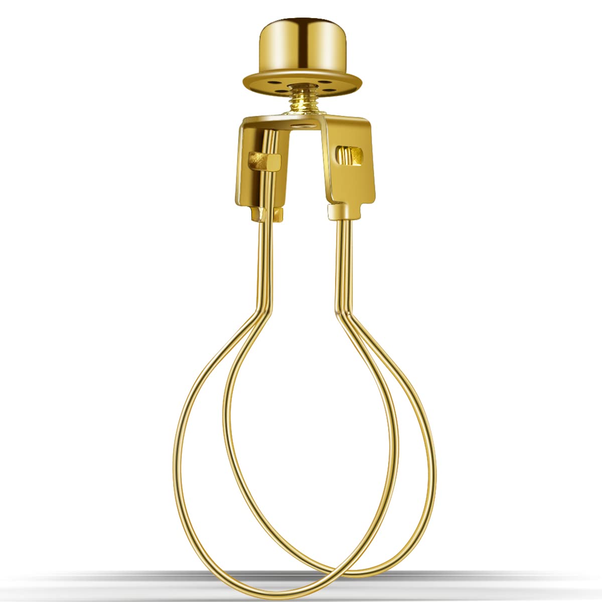 Yuntop Lamp Holder For Clip-On Light Bulbs, Metal, Gold, 1.2 X 2.1 X 4.3, Includes Finial, Diy Adapter For Shades