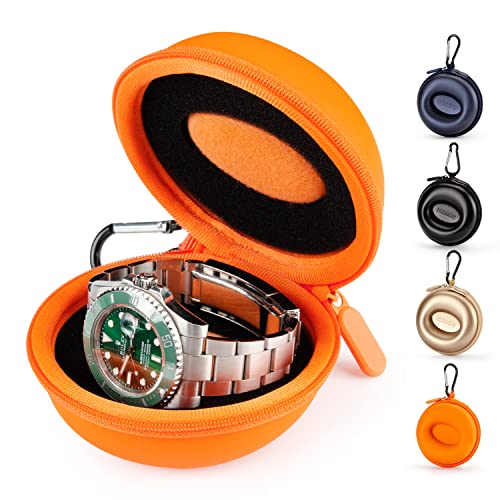 HELMDY Watch Travel Case for Women: Portable Single Watch Box Organizer Travel Watch Case 1 Slot - Fits all Wristwatches &...