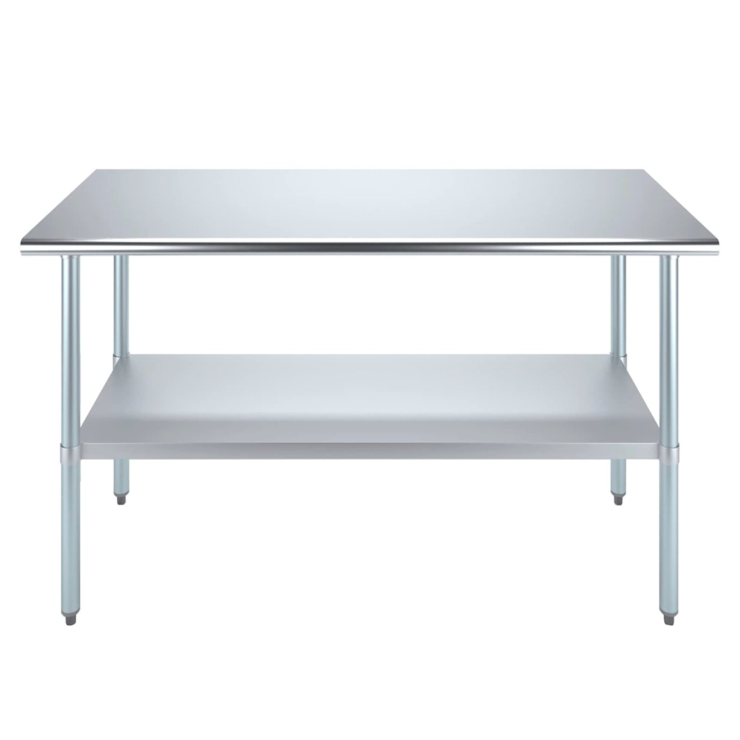 AmGood 24 in. x 60 in. Stainless Steel Work Table | Metal Kitchen Food Prep Table | NSF