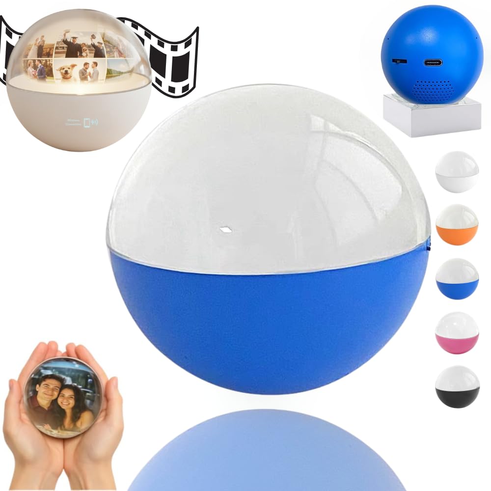 Memory Orb with 2.7-Inch HD Screen, 3D Crystal Ball Video Player & Speaker - Personalized Memory Sphere Lamp, Unique Anniversary