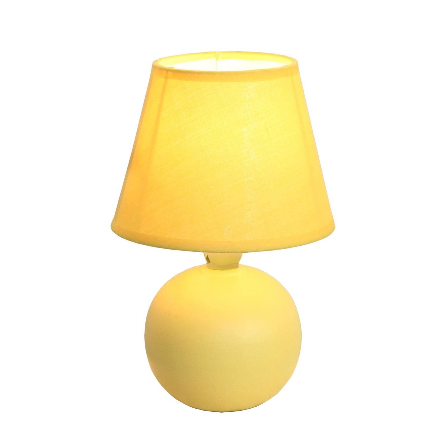 Simple Designs Ceramic Globe Table Lamp, Yellow, Model Lt2008-Ylw, Stylish Home Decor Lighting