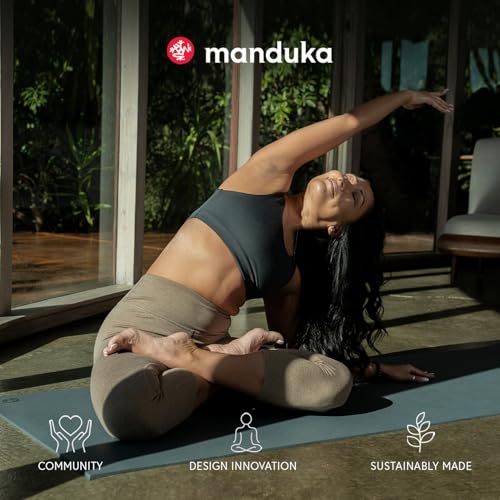 Manduka eKO Yoga Mat - 5mm Natural Rubber | Eco-Friendly | Soft Textured Surface| Natural Next-to-Skin Feel