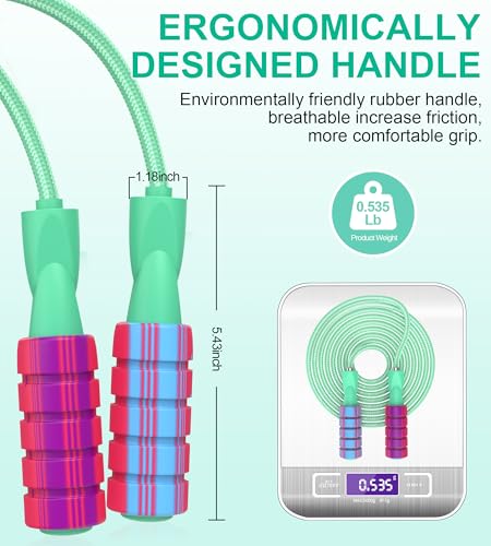 CRHOEIQ Jump Rope for Women Men, Fitness Jumprope for Women Workout, Adjustable Adult Exercise Skipping Rope