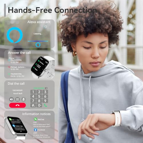 aeac Smart Watch for Men/Women Android & iPhone, Alexa Built-in, 1.8" Touch Screen Fitness Tracker with Answer/Make Calls,...