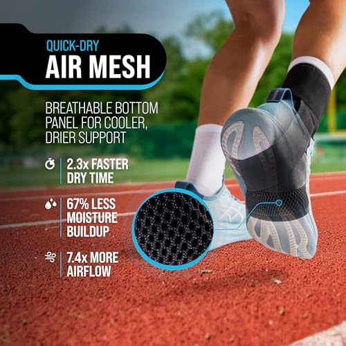 Z ATHLETICS Ankle Brace for Women & Men - Lace Up Adjustable Support with Side Stabilizers for Sprained Ankle, Achilles Te...