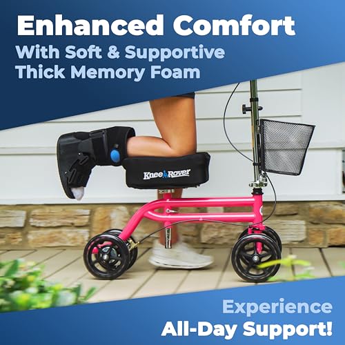 KneeRover Memory Pad Knee Scooter Pad Cover Cushion - Knee Rover Pad Accessory Features Removable Cover and Comfortable Me...