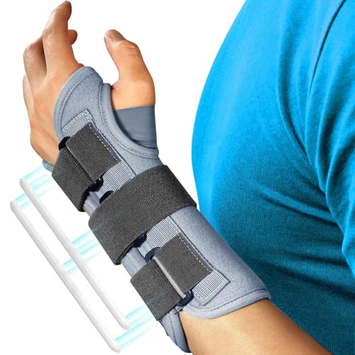FEATOL Wrist Brace Splint Carpal Tunnel for Women Men, Night Wrist Sleep Support Brace, Left Hand, Medium/Large, Pain Reli...