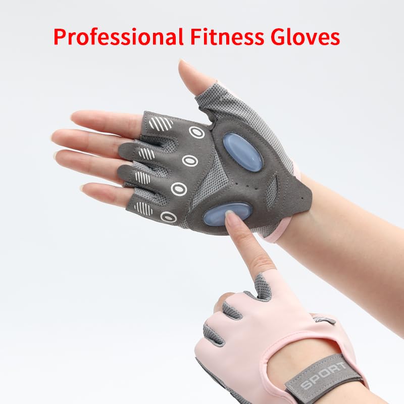 ANJMEICH Fitness Sports Gloves, Machine Training Gloves, Anti-Slip Wear, Outdoor Sports Cycling Gloves (Black, M)