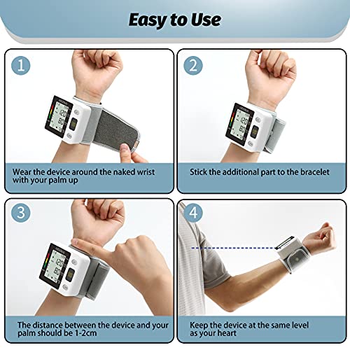 ARSIMAI Wrist Accurate Automatic High Blood Pressure Monitors Portable LCD Screen Irregular Heartbeat Monitor with Storage...