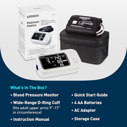 OMRON Platinum Blood Pressure Monitor for Home Use & Upper Arm Blood Pressure Cuff - #1 Doctor & Pharmacist Recommended Br...