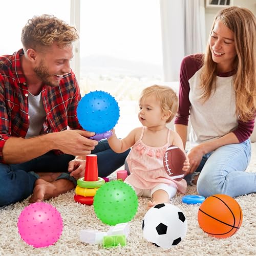 Ladwon Kids Ball, Balls for Toddlers 1-3, Set of 6 Toddler Ball, Outdoor Toy for Kids, Soft Balls for Kid, Baby Sports Bea...