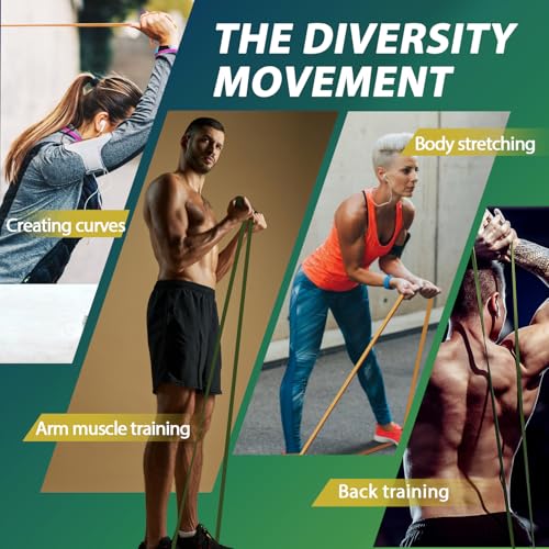 LEEKEY Resistance Bands, Exercise Bands with Bag,Rubber Pull Up Assist Bands - Bands for Working Out,Band for Men and Wome...