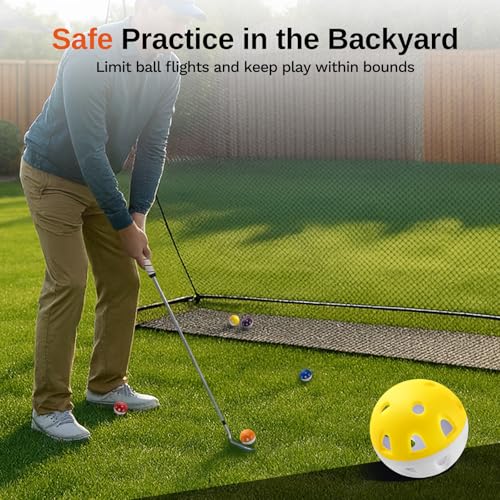 Full Choice Wear-Resistant Practice Golf Balls (20 Pack), High Visibility for Easy Tracking, Limited-Flight, Golf Balls De...