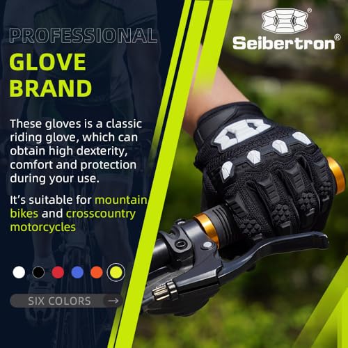Seibertron Unisex BMX MX ATV MTB Racing Mountain Bike Bicycle Cycling Off-Road/Dirt Bike Gloves Road Racing Motorcycle Mot...