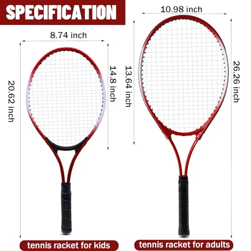 Magicorange Kids Tennis Rackets, Racket Set of 2 Players Tennis Training Equipment for Parent-Child Activities with Traine...