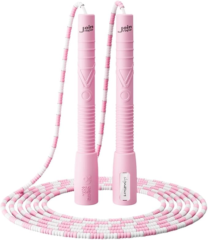 JOINROPE Skipping Rope, Adjustable Beaded Jump Rope with Double Bearing, Jump Rope for Kids at Home Schoel Gym,Tang-Free F...