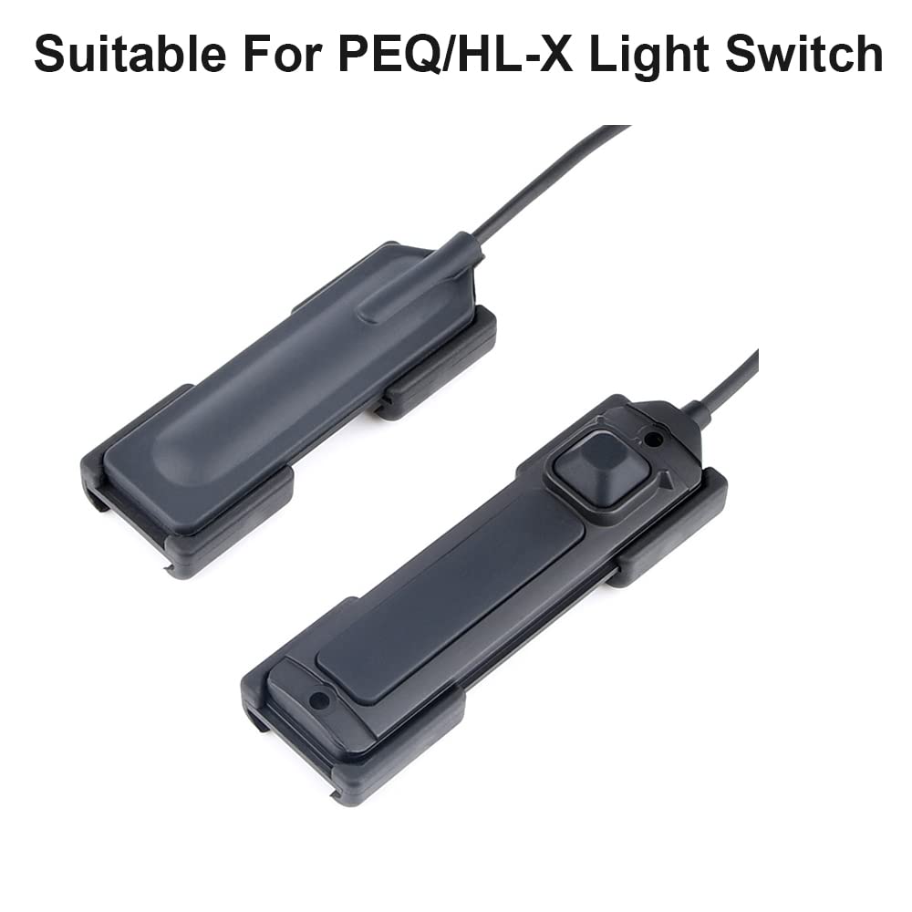 Zamudam Tactical Flash Light Remote Pressure Switch Mount - Nylon, 27x25mm, Black, 4 Packs, Model: Light Wire Switch Card Slot