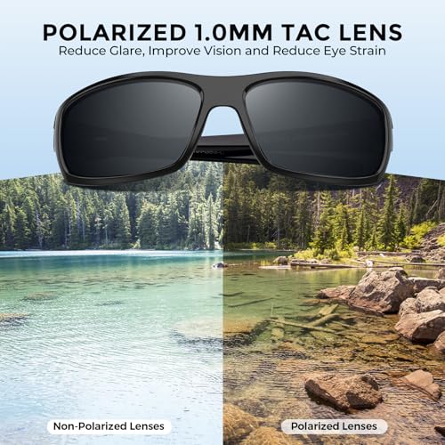 KastKing Kateel Polarized Sport Sunglasses for Men and Women, Ideal for Driving Fishing Cycling and Running,UV Protection