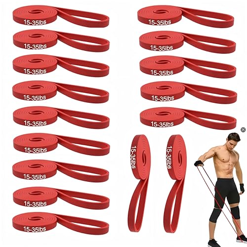 16-Pcs Resistance Bands Set - Premium Elastic Workout Bands for Home Gym, Strength Training, Yoga & Physical Therapy