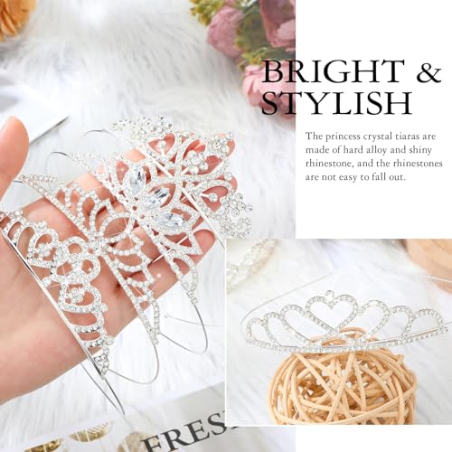 Hicarer 12 Pcs Tiaras for Girls Crystal Tiara Princess Crown for Kids Wedding Birthday