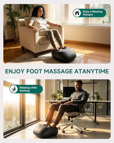 Snailax Shiatsu Foot Massager with Heat, FSA Eligible, Kneading, Compression, Vibration, Feet Massage Machine for Plantar ...