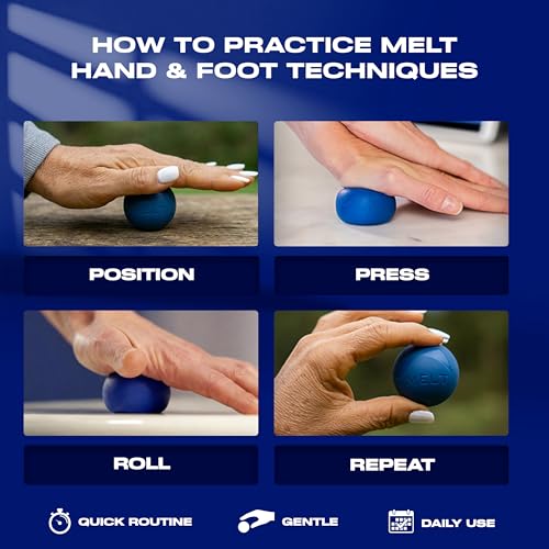 MELT Method Hand & Foot Therapy Ball Kit w/ Sensory FasciaPoint - Therapy Massage Ball Set and Massage Roller for Plantar ...
