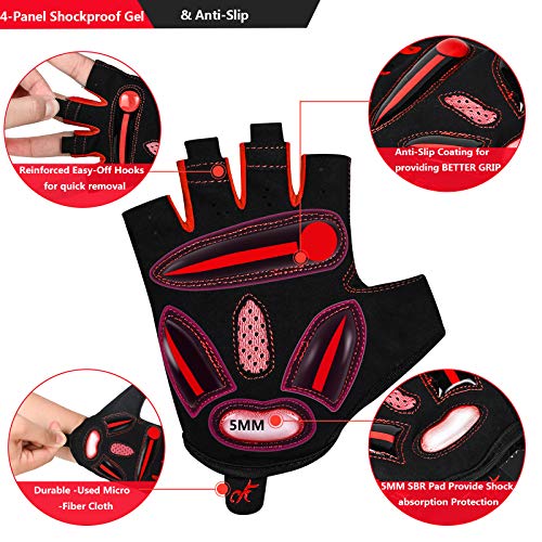 Bike Cycling Gloves for Men Women,Non-Slip Breathable 5MM Gel Pads DH Mountain Road Bicycle Gloves for MTB Biking Cycling,...