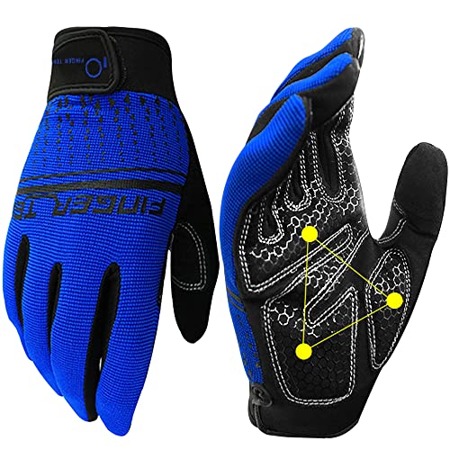 Full Finger Workout Gloves Weight Lifting Touchscreen for Men Women with Padding, Full Hand Gym Exercise Gloves Male Femal...