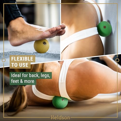 HELDSON® EPP Fascia Massage Balls Set [6cm & 8cm] – Trigger Point Massage Ball for Back, Feet & Neck – Deep Tissue Muscle ...