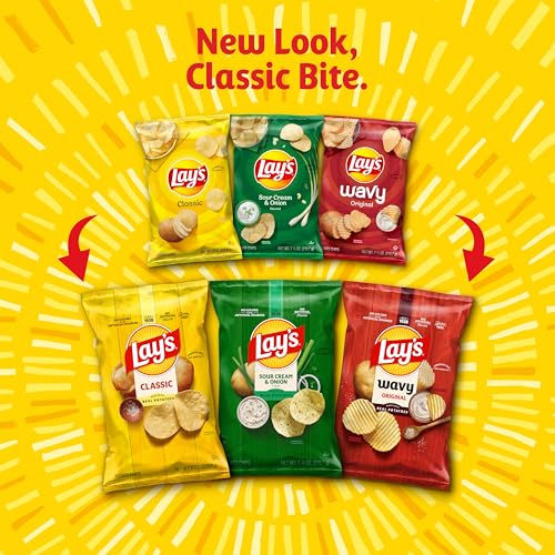 Lay's Potato Chips, 4 Flavor Variety Pack, 1 oz Single Serve Bags, (40 Pack)