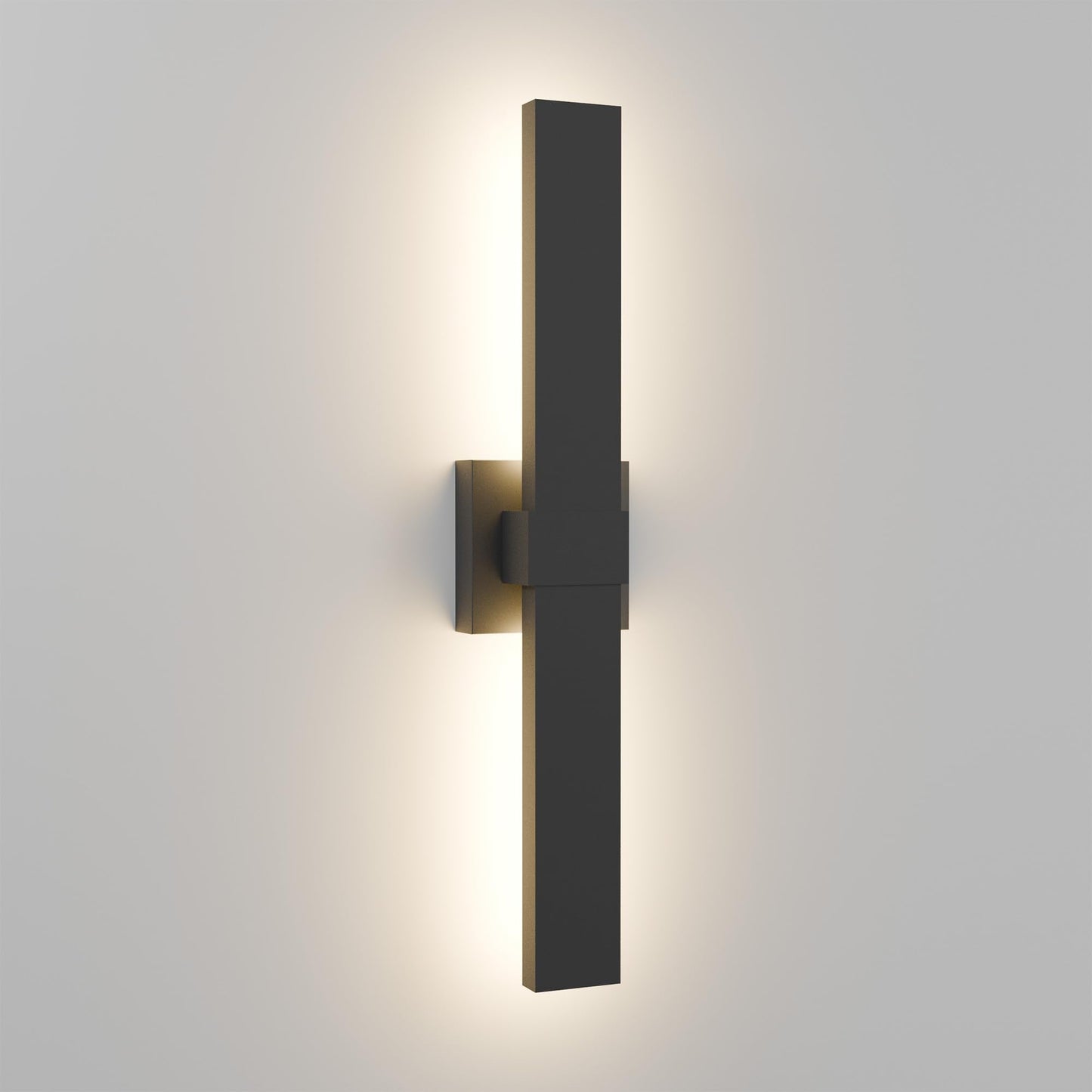 Lamqee 23.6 In Aluminum Long Outdoor Wall Lights  3000K 1303Lm Led Waterproof Ip65  Modern Exterior Lighting Fixture Linear Outdoor Sconce Wall Mount Outside Lighting For House Porch Patio Garage Door