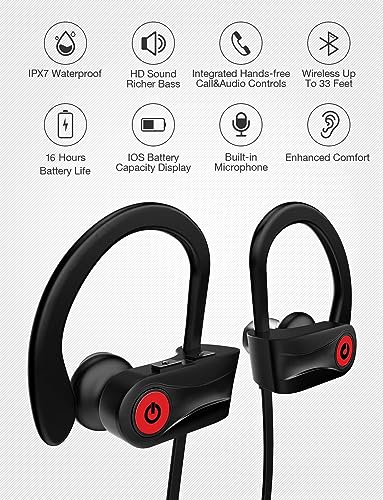 Otium Bluetooth Earbuds Wireless Headphones Bluetooth Headphones, Sports Earbuds, IPX7 Waterproof Stereo Earphones for Gym...