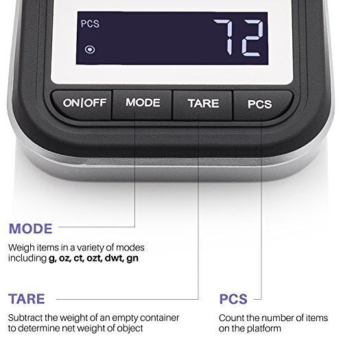Smart Weigh 50g x 0.001 Grams, Premium High Precision Digital Milligram Scale, Includes Tweezers, Calibration Weights,Thre...