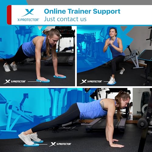 X-Protector Sliders for Working Out - 2 PCS - Double-Sided Exercise Sliders for Hard & Carpeted Floors - Gliders for Exerc...