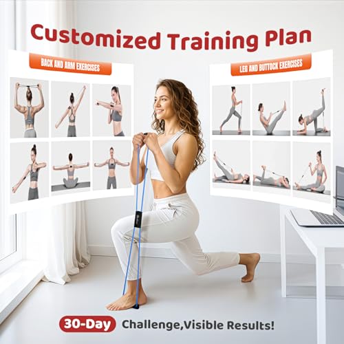 HPYGN Resistance Bands, Figure 8 Exercise Bands for Women Men, 8 Shaped Resistance Bands for Arms, Chest Expander, Yoga Gy...
