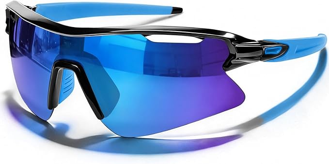 SEKKAF Polarized Sports Sunglasses for Men Women and Youth, UV400 Protection Ideal for Cycling Baseball Fishing Golf Running