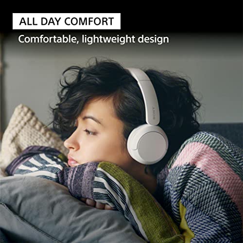 Sony WH-CH520 Wireless Headphones Bluetooth On-Ear Headset with Microphone and up to 50 Hours Battery Life with Quick Char...