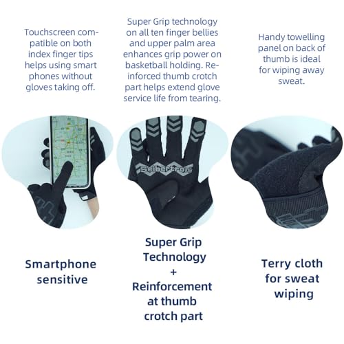 Seibertron Anti Slip Basketball Gloves - Unweighted Ball Handling Gloves for Training or Driving