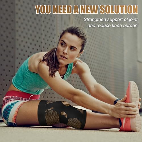 NEENCA Copper Knee Brace for Women and Men, Knee Compression Sleeve for Knee Pain, Arthritis, ACL, Meniscus Tear, Joint Pa...