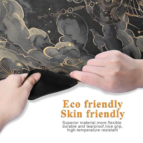 GOODOLD Astrological Pattern Yoga Mat, 71 x 26 Inch Non-slip Yoga Mats Folding Travel Exercise Mat Indoor Outdoor Gym Pila...