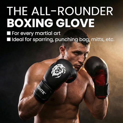 FIGHTR® Boxing Gloves - Maximum Protection & Stability | Boxing Gloves for Boxing, MMA, Muay Thai & Kickboxing | Sizes 8-1...