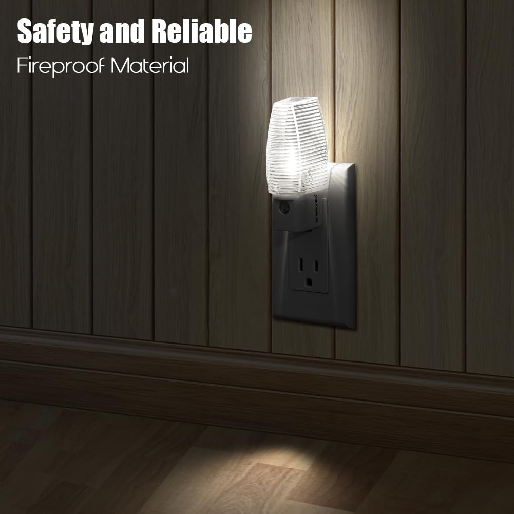 Emotionlite LED Night Light, Dusk to Dawn Sensor, 6 Pack, Neutral White, Model ELN-085-6-850, Ideal for Kids, Nursery, Bedroom, Bathroom
