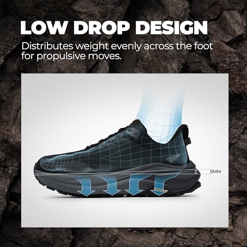NORTIV 8 Men's Wide Toe Box Trail Running Shoes Cushion Walking Barefoot Tennis Workout Gym Cross Training Shoe Fashion Sn...