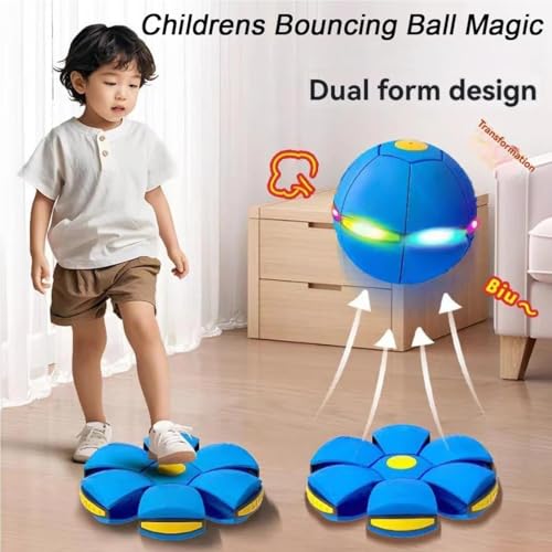 RWSEFK Magic Ball,Magic Bouncing Ball,Interactive Pop-Up Transform,Parent-Child Interaction，with 6 Light