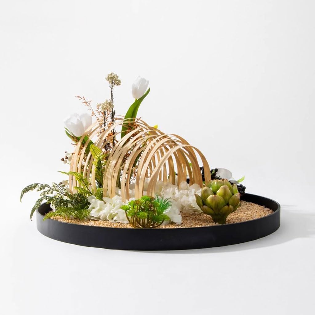Faux Tree Large Round Table in The Middle of The Turntable Flower Hotel Table Restaurant Light Luxury Decorations Landscape Decorations Faux Plants Indoor(Large)