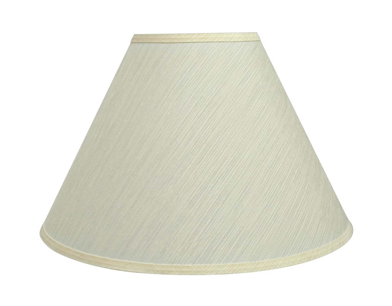 Aspen Creative Lamp Shade, Transitional Hardback Empire, Gauze Textured Fabric, 18in Wide, Eggshell, Model 32771A