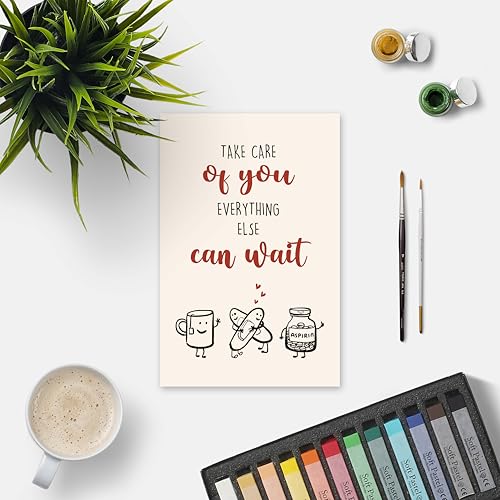 Encouragement Get Well Soon Card for Her Him, Surgery Recovery Gift for Women Men, Cheer Up Card for Friends Family Cowork...
