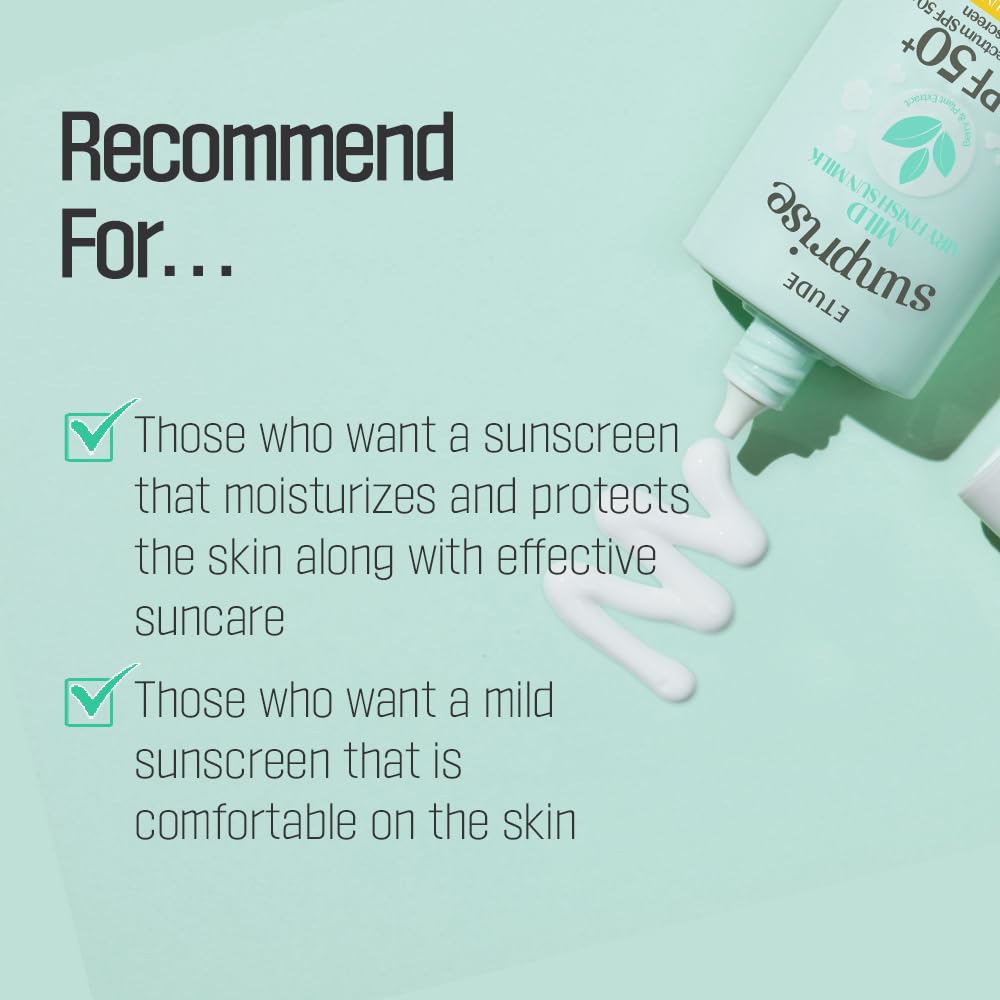 ETUDE Sunprise Mild Airy Finish Sun Milk Duo Set (55ml*2) SPF50+ / PA++++ | Sebum-free, Non-Sticky, Long Lasting Protection, 100